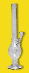 Medium Glas Bong (Cylinder mit Kugel)